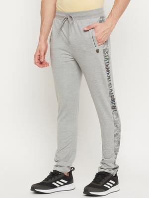 grey solid full length track pant - 18404448 - Standard Image - 2