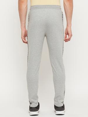 grey solid full length track pant - 18404448 - Standard Image - 3