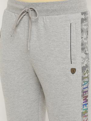grey solid full length track pant - 18404448 - Standard Image - 5