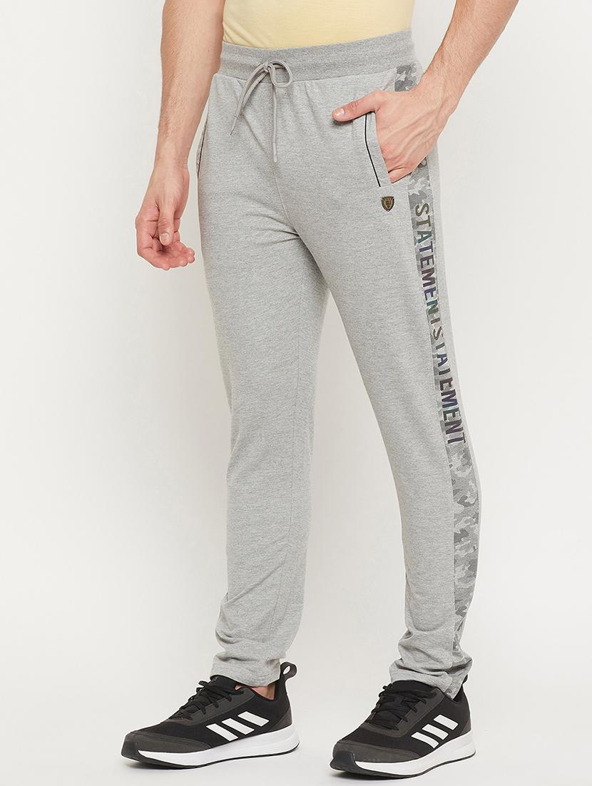 grey solid full length track pant - 18404448 - Zoom Image - 2