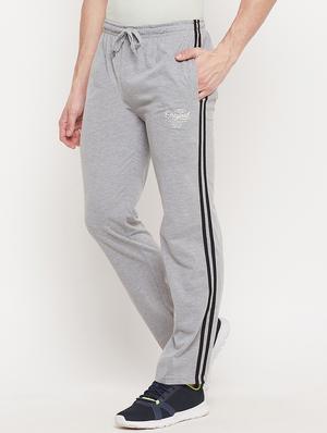 grey solid full length track pant - 18404464 - Standard Image - 2