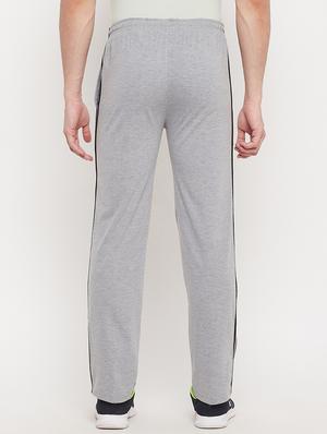grey solid full length track pant - 18404464 - Standard Image - 3