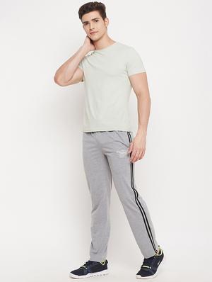 grey solid full length track pant - 18404464 - Standard Image - 4