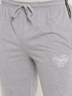grey solid full length track pant - 18404464 - Standard Image - 5