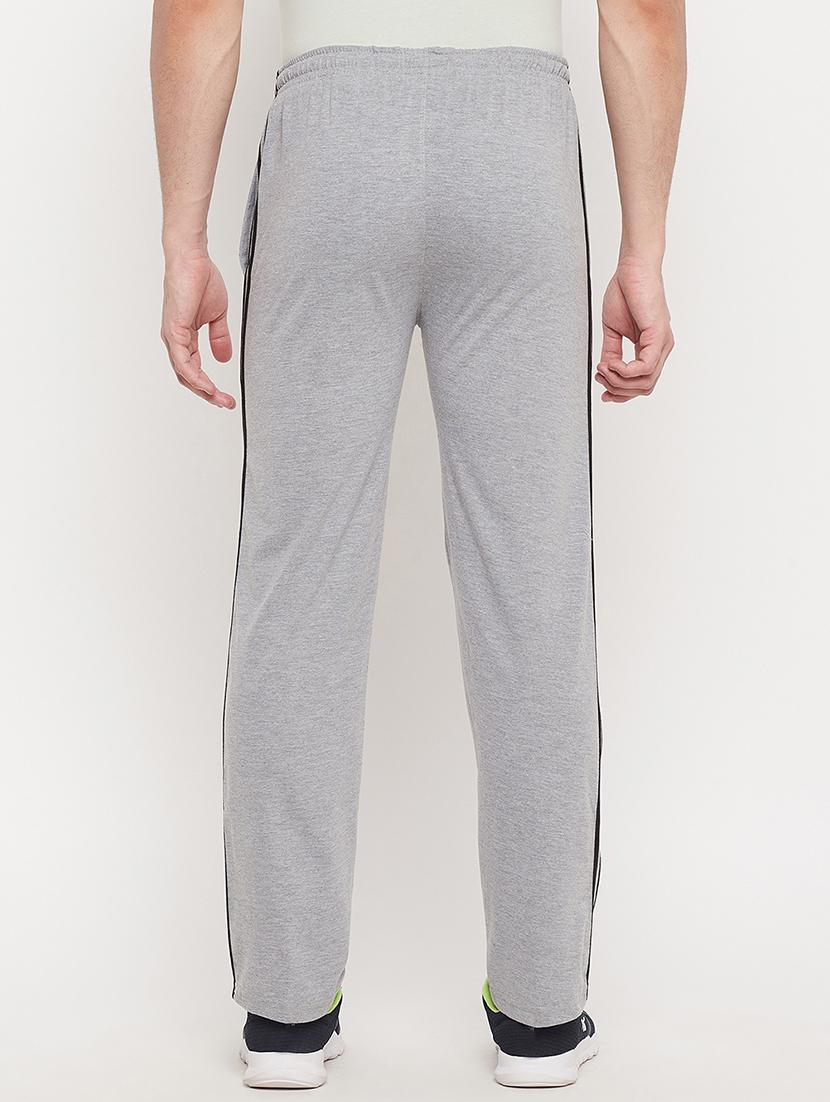 grey solid full length track pant - 18404464 - Zoom Image - 3
