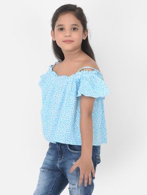 blue printed regular top - 18404508 - Standard Image - 3