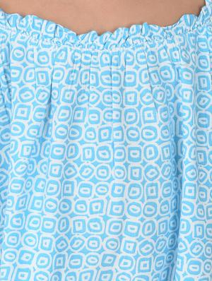 blue printed regular top - 18404508 - Standard Image - 6