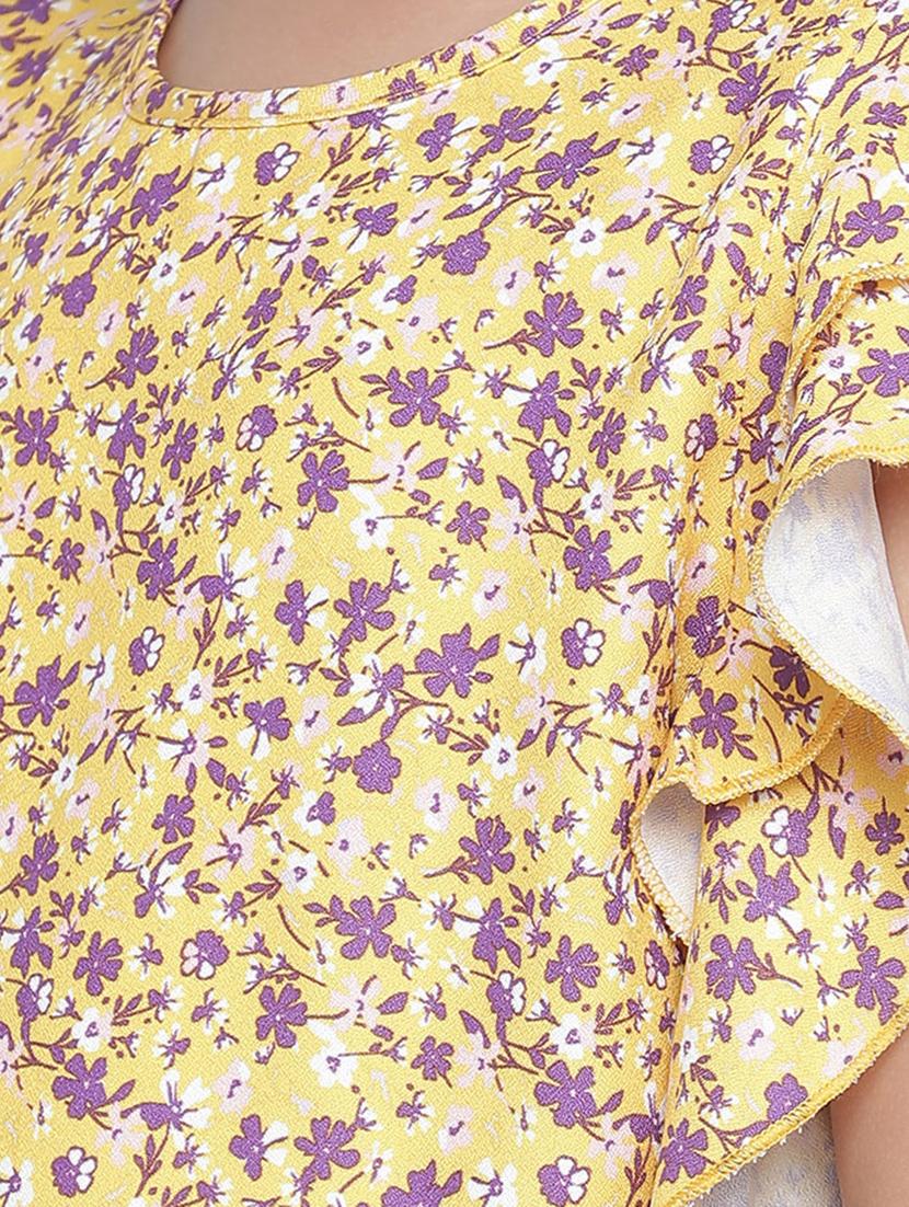 yellow floral regular top - 18404650 - Zoom Image - 5