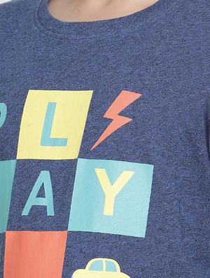blue printed t-shirt - 18404913 - Standard Image - 5