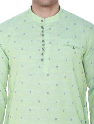 green self-designed long kurta - 18405020 - Standard Image - 5