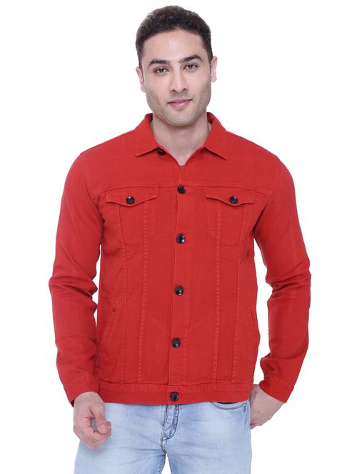 red denim jacket - 18405039 - Standard Image - 1