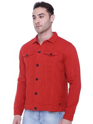 red denim jacket - 18405039 - Standard Image - 3