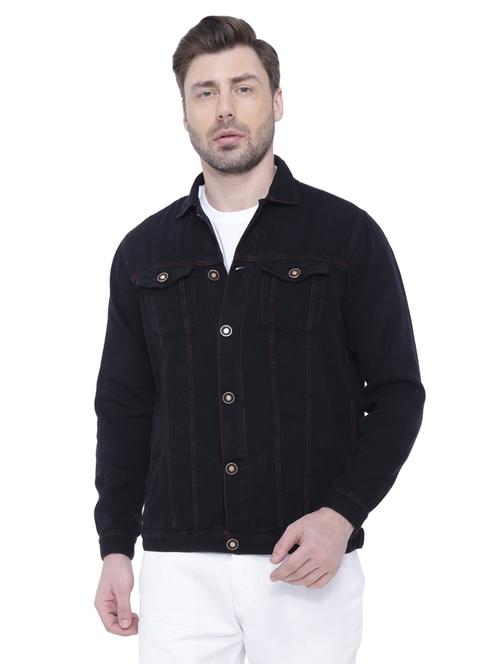black denim jacket - 18405044 - Standard Image - 1