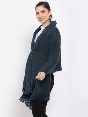 long sleeved woolen poncho - 18405110 - Standard Image - 2