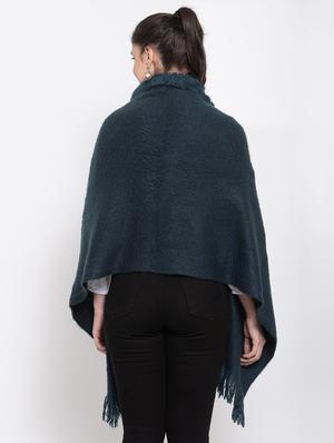 long sleeved woolen poncho - 18405110 - Standard Image - 3