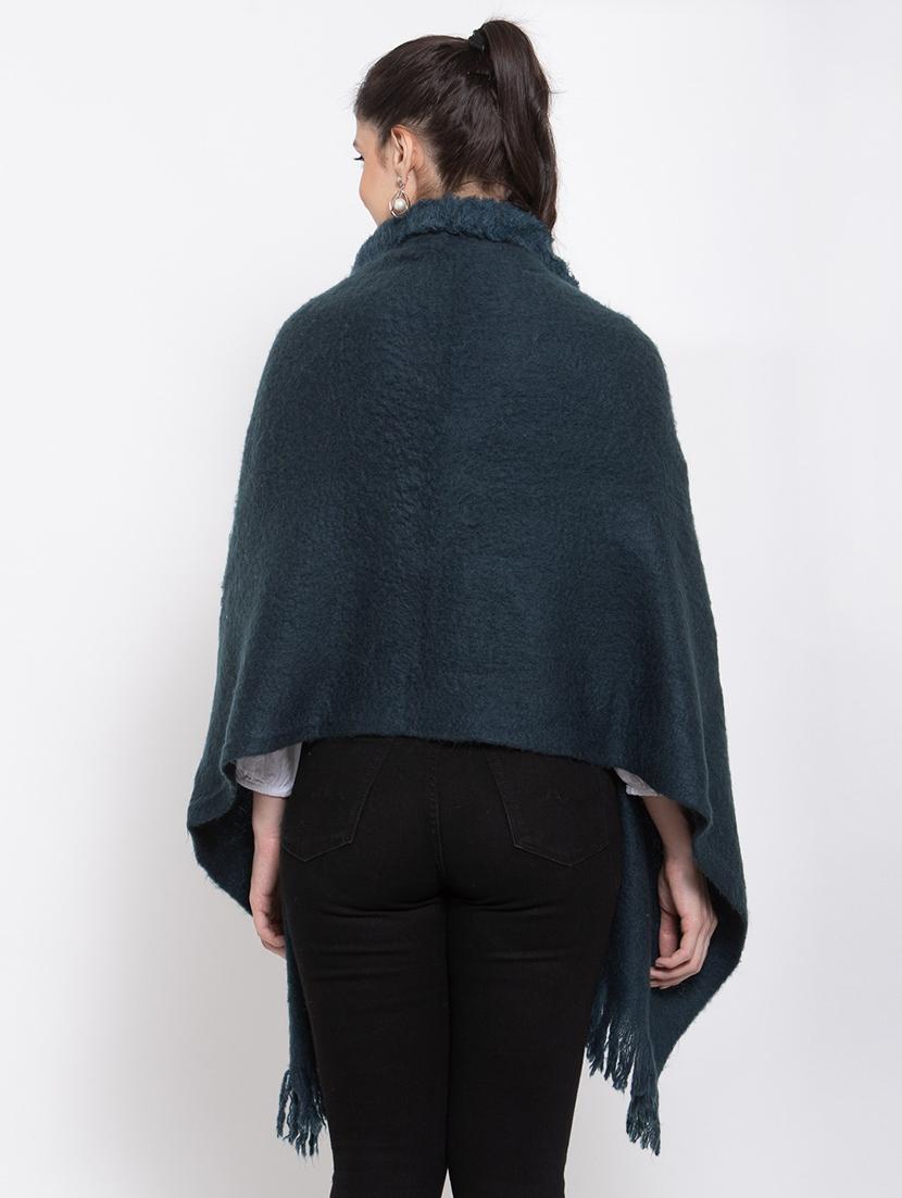 long sleeved woolen poncho - 18405110 - Zoom Image - 3