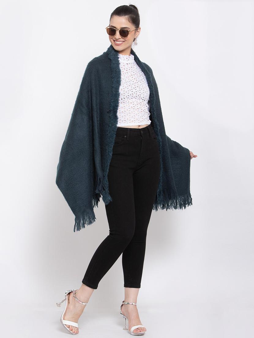 long sleeved woolen poncho - 18405110 - Zoom Image - 4