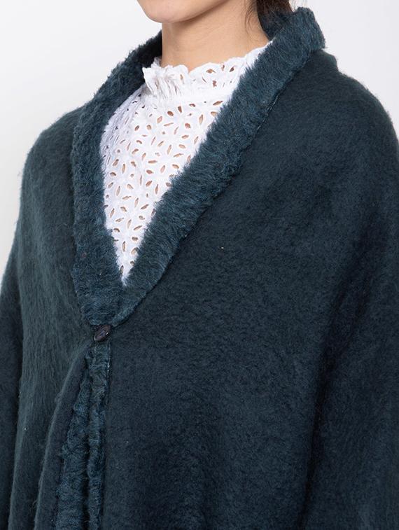 long sleeved woolen poncho - 18405110 - Zoom Image - 5