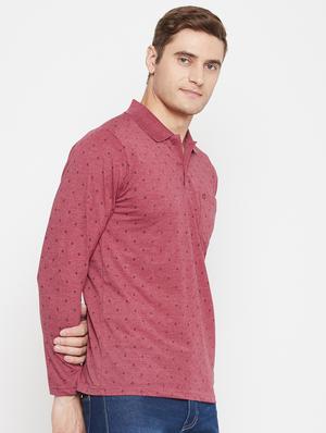 pink printed polo t-shirt - 18405726 - Standard Image - 3