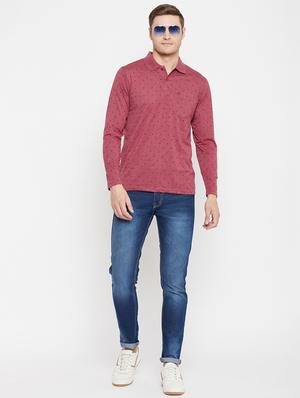 pink printed polo t-shirt - 18405726 - Standard Image - 5