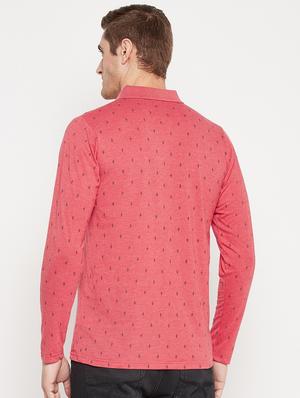 pink printed polo t-shirt - 18405730 - Standard Image - 4