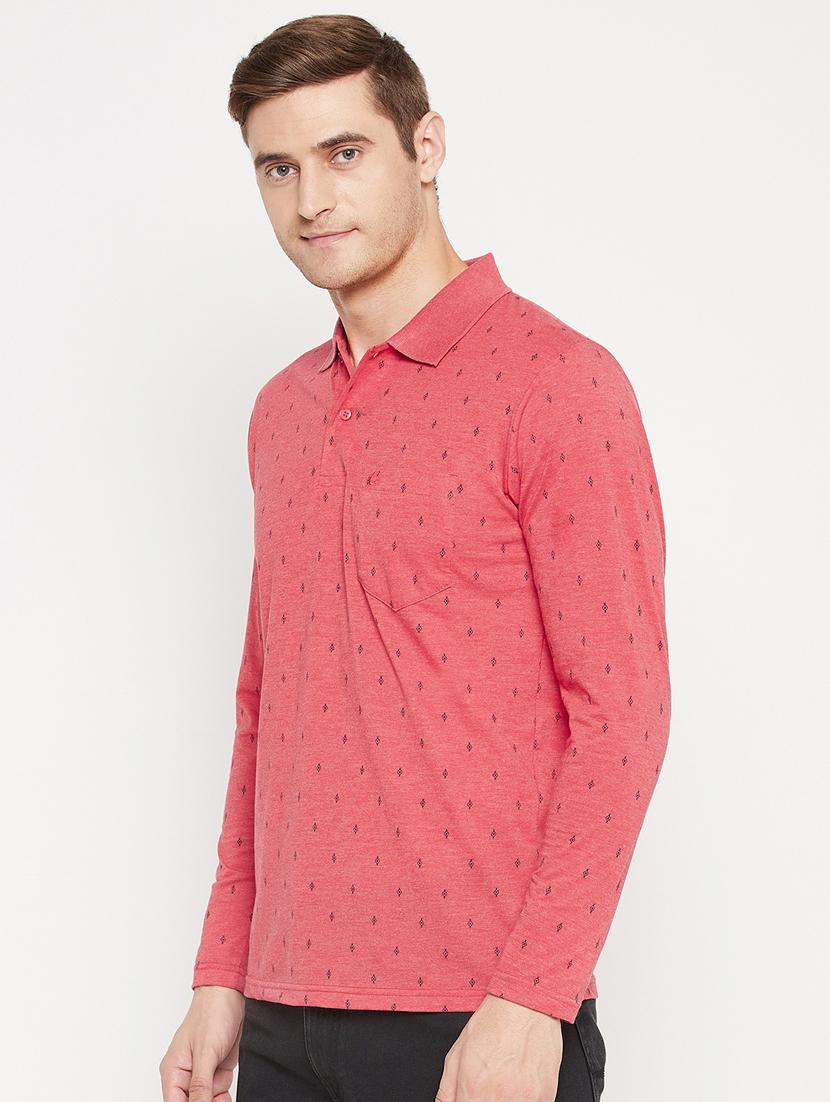 pink printed polo t-shirt - 18405730 - Zoom Image - 3