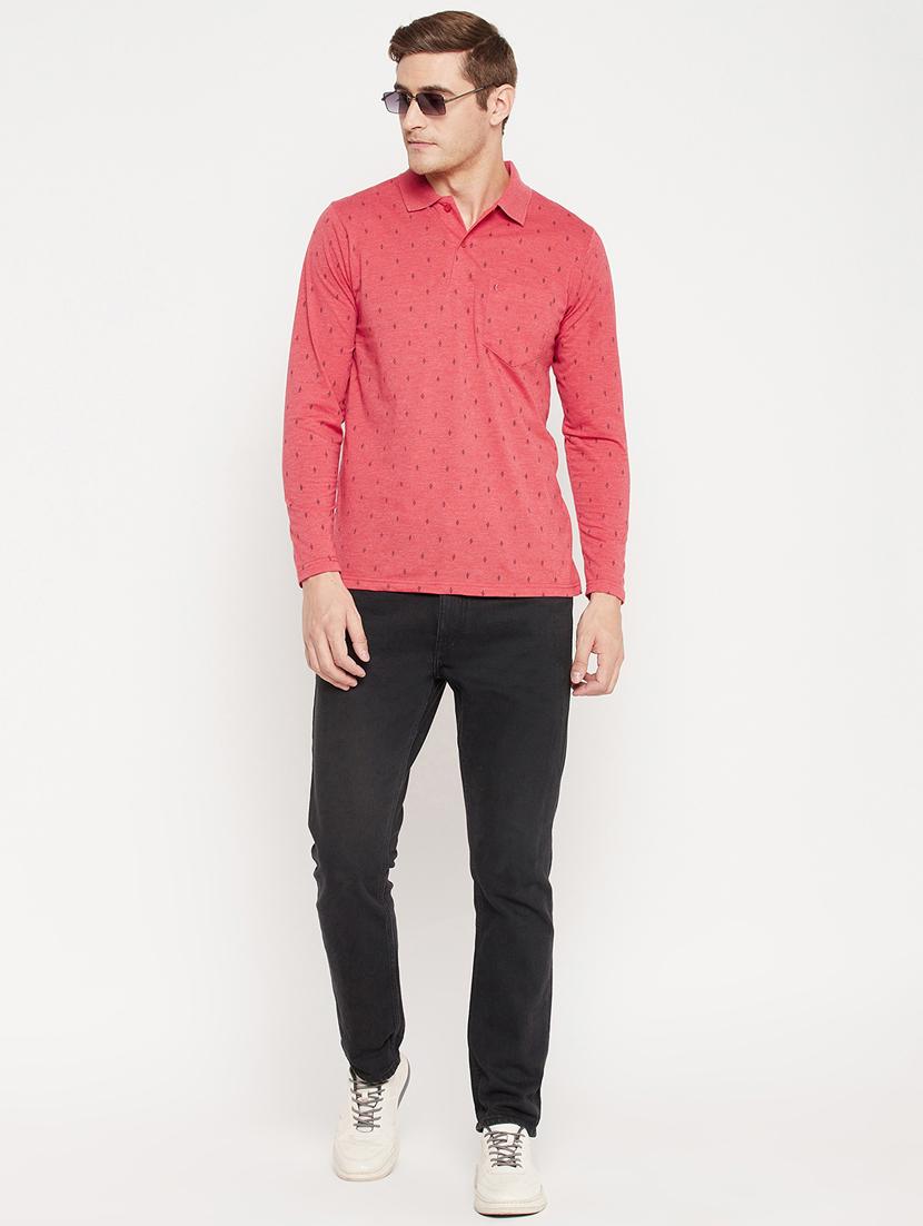 pink printed polo t-shirt - 18405730 - Zoom Image - 5