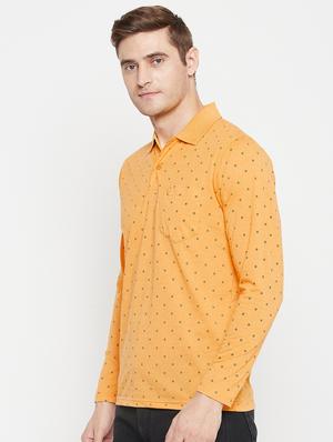 yellow printed polo t-shirt - 18405731 - Standard Image - 3