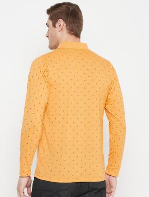 yellow printed polo t-shirt - 18405731 - Standard Image - 4