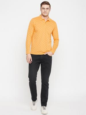 yellow printed polo t-shirt - 18405731 - Standard Image - 5