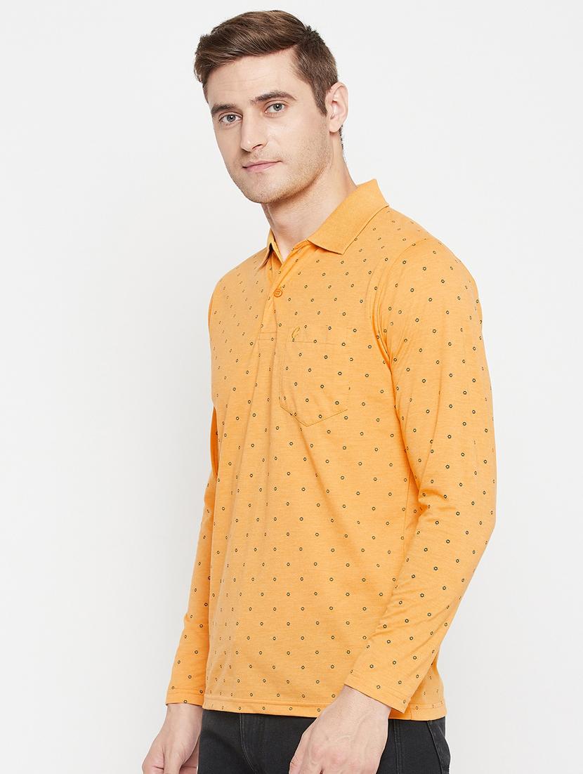 yellow printed polo t-shirt - 18405731 - Zoom Image - 3