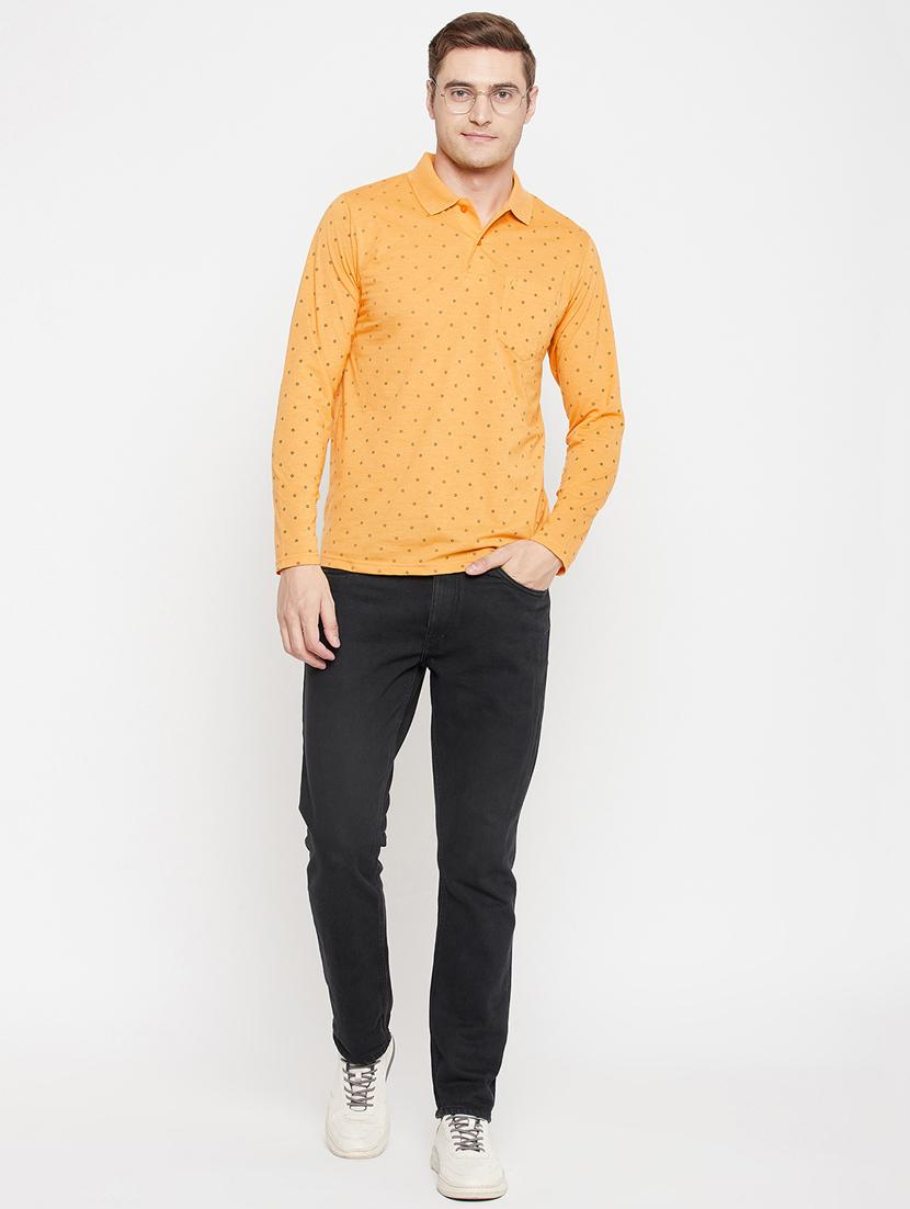 yellow printed polo t-shirt - 18405731 - Zoom Image - 5
