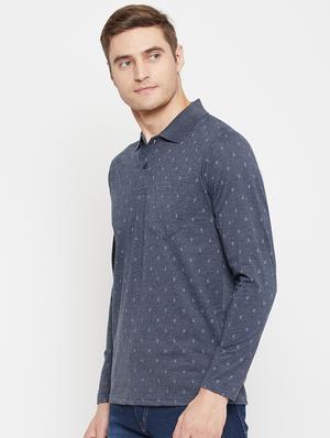 blue printed polo t-shirt - 18405735 - Standard Image - 3