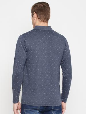 blue printed polo t-shirt - 18405735 - Standard Image - 4