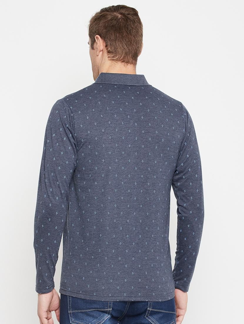 blue printed polo t-shirt - 18405735 - Zoom Image - 4