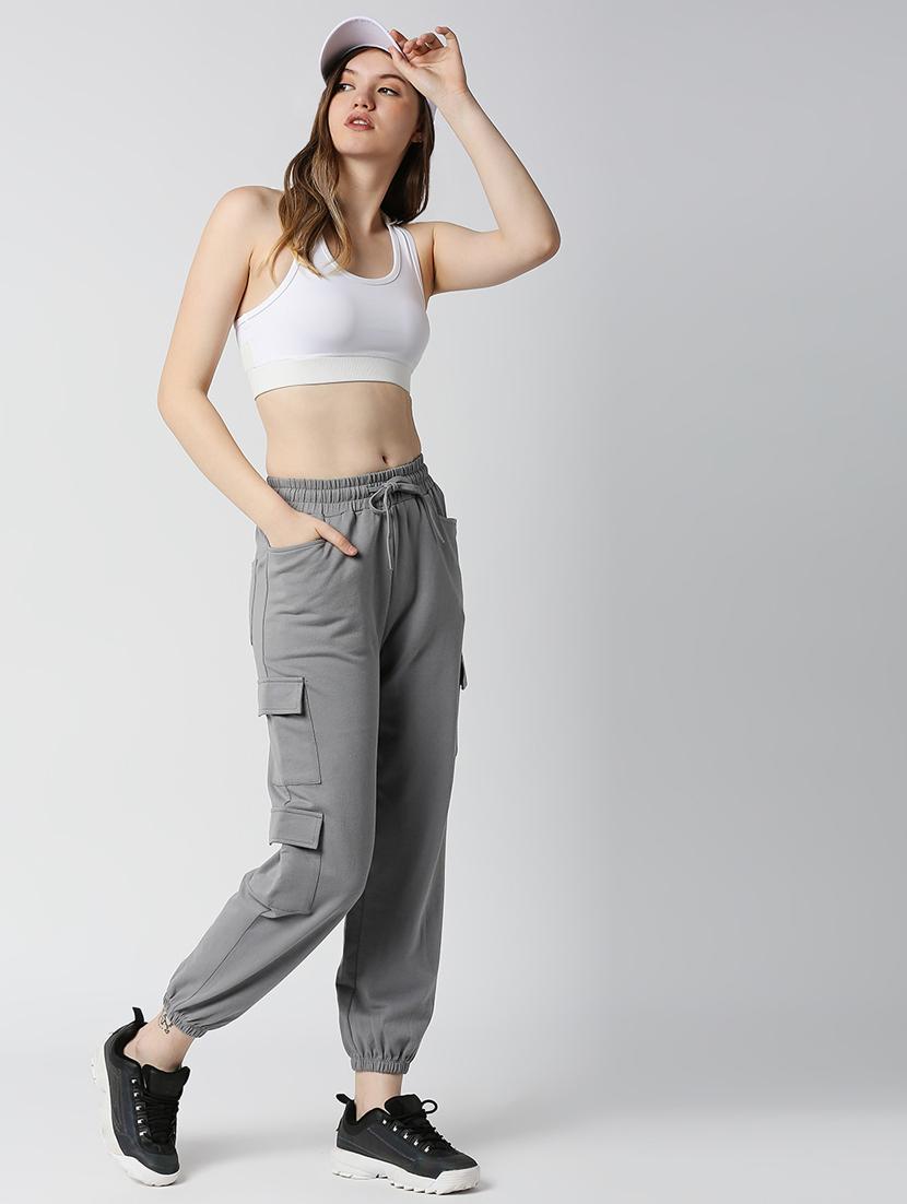 drawstring waist solid jogger - 18405757 - Zoom Image - 4
