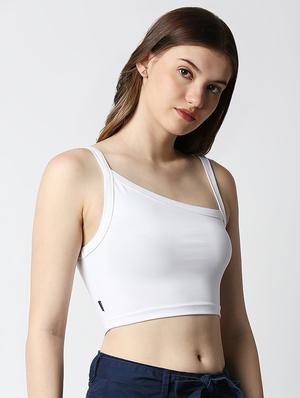 cami neck solid crop top - 18405784 - Standard Image - 3
