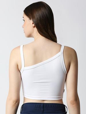 cami neck solid crop top - 18405784 - Standard Image - 4