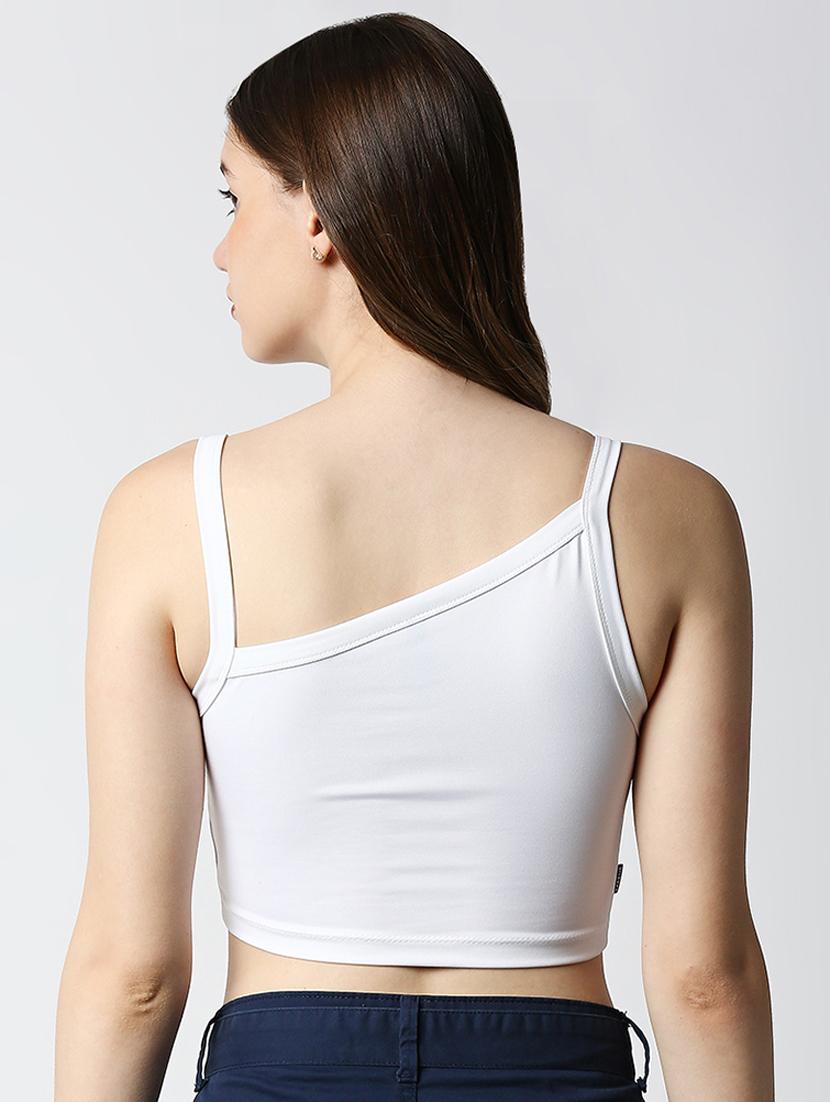 cami neck solid crop top - 18405784 - Zoom Image - 4