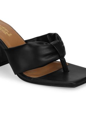 black pu mules sandals - 18405940 - Standard Image - 4