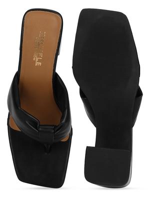 black pu mules sandals - 18405940 - Standard Image - 5
