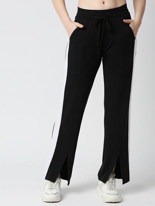 mid rise side taped wide leg trouser - 18405976 - Standard Image - 1