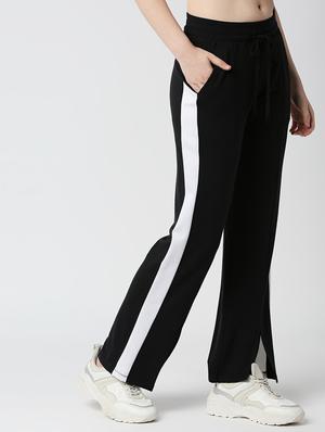 mid rise side taped wide leg trouser - 18405976 - Standard Image - 2