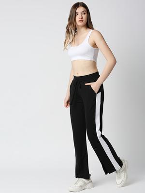 mid rise side taped wide leg trouser - 18405976 - Standard Image - 5