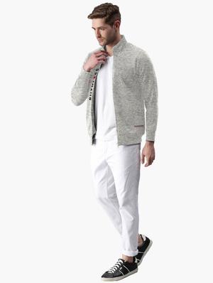 grey front print sweatshirt - 18406119 - Standard Image - 4