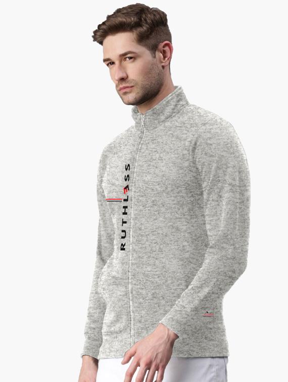 grey front print sweatshirt - 18406119 - Zoom Image - 2