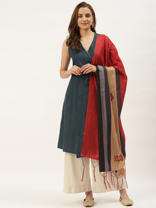 red art silk printed dupatta - 18406404 - Standard Image - 1