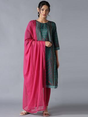 pink polyester woven dupatta - 18406463 - Standard Image - 3