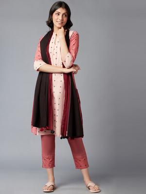 red cotton woven dupatta - 18406470 - Standard Image - 3