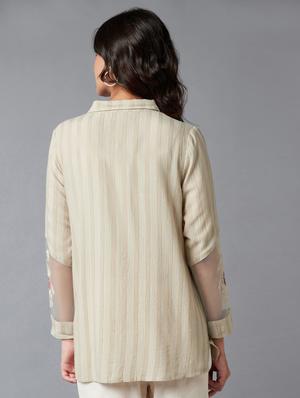long sleeved striped shirt - 18406581 - Standard Image - 4